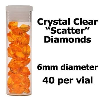 Diamants Isomalt comestibles Crystal Candy - 6 mm. Orange