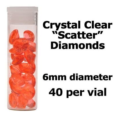 Crystal Candy Edible Isomalt Diamonds - 6mm. Coral