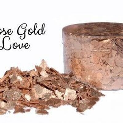 Crystal Candy Edible Cake Flakes - Rose Gold Love