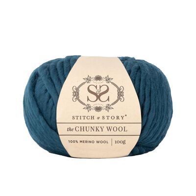 The Chunky Wool 100g balls - Emerald Green