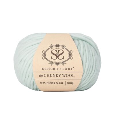 The Chunky Wool 100g balls - Iced Mint