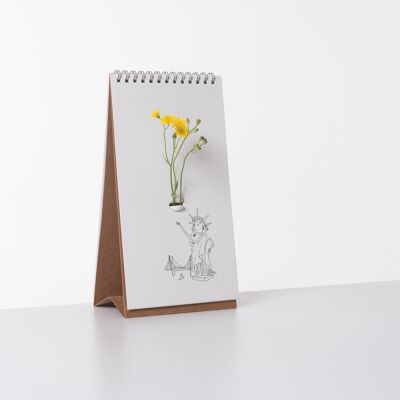 Flip Vase - Humor - BD - Soliflore - GESCHENK - Sommer - Notizbuchvase -