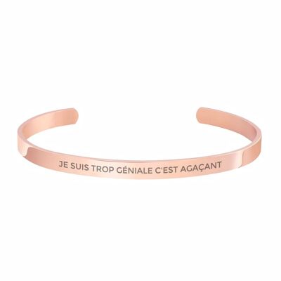ARMBAND AUS EDELSTAHL IN ROSÉGOLD "I'm too awesome"
