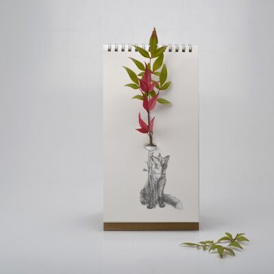 Vaso ribaltabile - Wild - quaderno soliflore - animali selvatici - REGALO Festa della Mamma