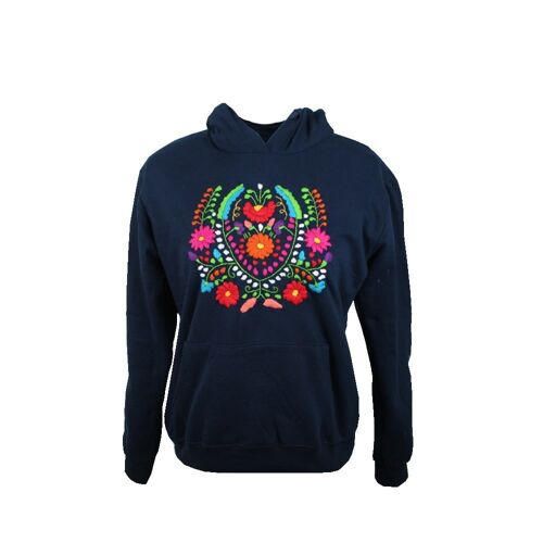 Sudadera Bordada Tehuacán Azul