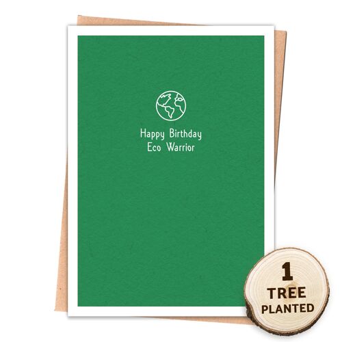Recycled Card, Bee Friendly Plantable Seed Gift. Eco Warrior Naked