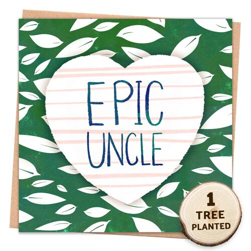 Eco Card, Plantable Bee Friendly Seed Card Gift. Epic Uncle Naked