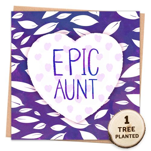 Recycled Card & Bee Friendly Flower Seed Eco Gift. Epic Aunt Naked