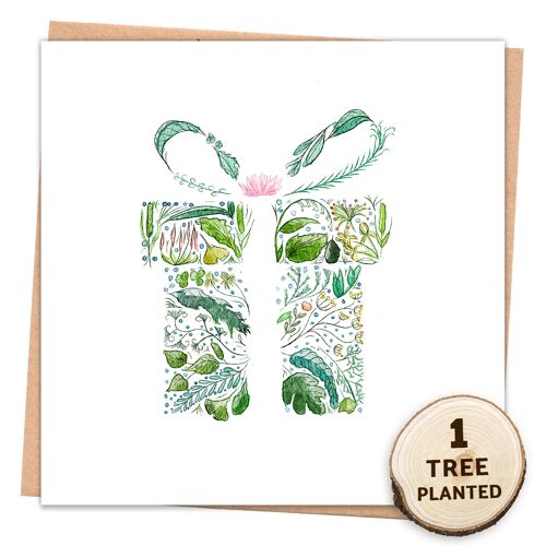 Recycled Eco Card & Plantable Bee Friendly Seed. Green Gift Naked