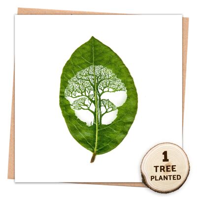 Eco Recycled Card. Plantable Bee Friendly Seed Gift. Tree Naked