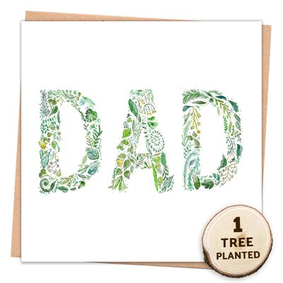 Eco Friendly Fathers Day Birthday Card. Seed Gift. Green Dad Naked