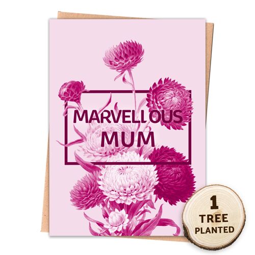 Eco Card Gift w/ Flower Seed Mother's Day. Marvellous Mum Naked