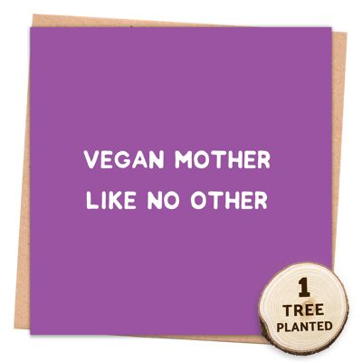 Vegane Karte mit umweltfreundlichem Pflanzsamen-Geschenk. Vegane Mutter nackt