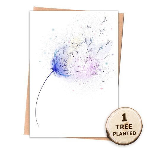 Eco Dandelion Card. Plantable Flower Seed Gift. MoonlitBurst Naked