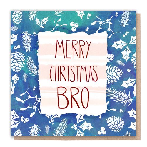 Eco Friendly Card & Plantable Flower Seeded Gift. Merry Bro Naked