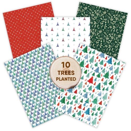 Eco Friendly Recycled Christmas Wrapping Paper. Festive Wrap