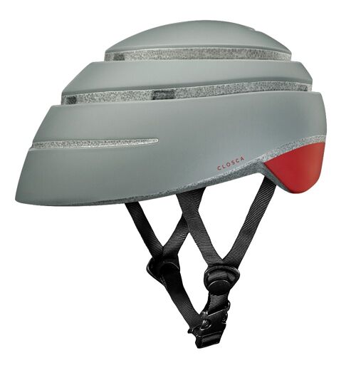 Foldable Helmet Loop FOSSIL/RED WINE