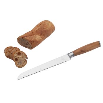 Couteau à pain bois d'olivier 3