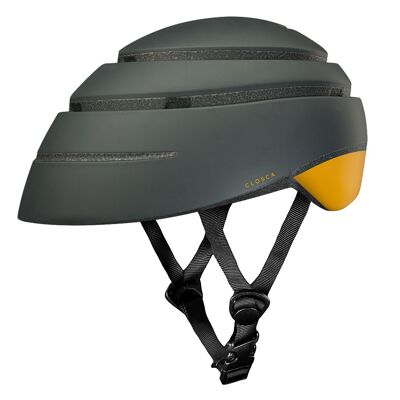 Bucle para casco plegable GRAFITO / MOSTAZA