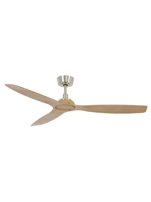 Lucci air Moto Deckenventilator , Farbe: Brushed Nickel, Flügel Teak, mit Fernbedienung