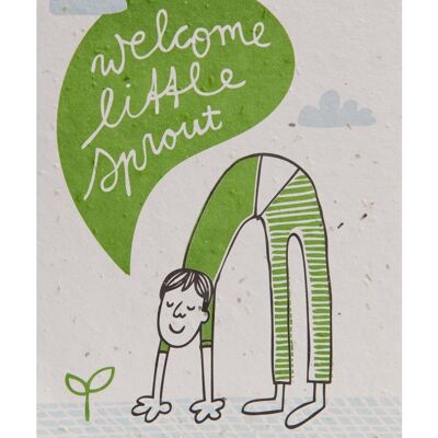 Send and Grow postcard - Welcome little sprout