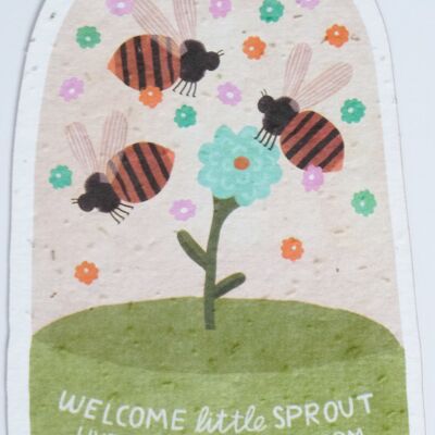 Send & Grow postcard - Welcome little sprout