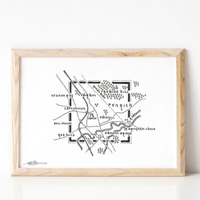 Penrith, Cumbria - A5 Print