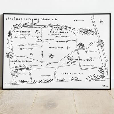 Universidad de Lancaster, Mapa del campus - A4