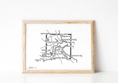 Tynemouth/South Shields, Tyne and Wear - A5 Print