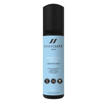 MOUSSE À RASER HOMME SANS RISQUE - PEAU SENSIBLE 200ml 1