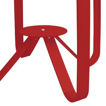 Gorillz Modi - Portemanteau sur pied - Design industriel - 8 patères - Rouge 3