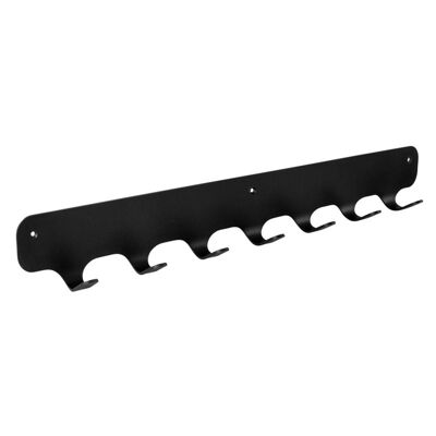 Perchero industrial de pared Rounded Seven de Gorillz® - Negro