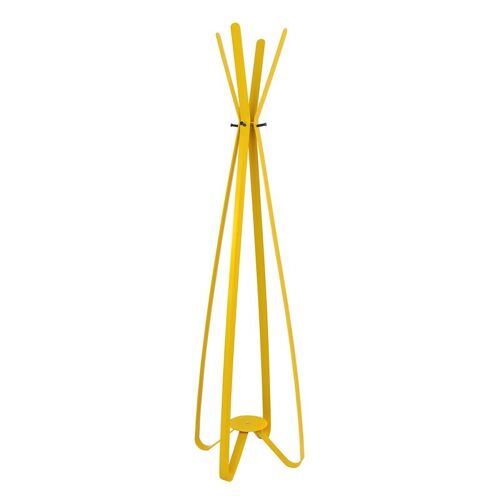 Gorillz Modi - Standing coat rack - Industrial design - 8 hooks - Yellow