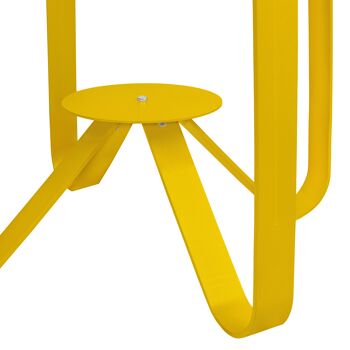 Gorillz Modi - Portemanteau sur pied - Design industriel - 8 patères - Jaune 3