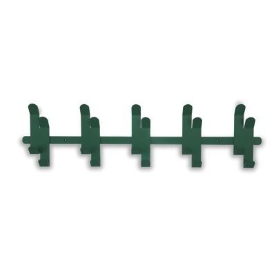 Gorillz Origami - Wall Coat Rack - 10 Double - Coat Rack Hooks - Green