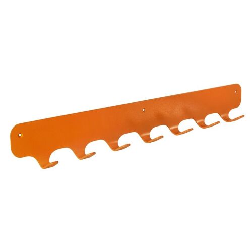 Gorillz Rounded Seven - Wall Coat Rack - 7 Coat Rack Hooks - Orange