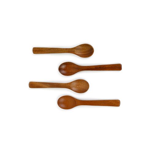 Tea Spoon 12 cm - Handmade of waste Khaya Wood - Eco-friendly