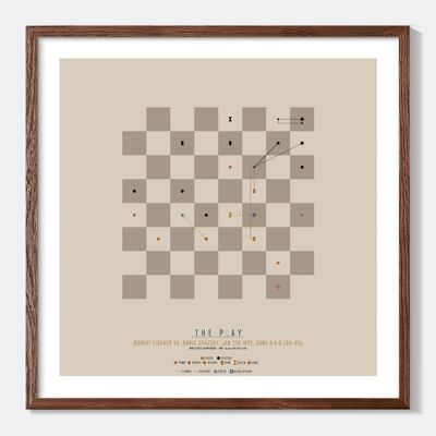 BOBBY FISCHER - Campeonato del Mundo 40 x 50 cm