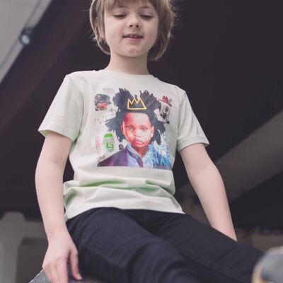 Camiseta Kids Basquiat Every Child Verde 14-Dec