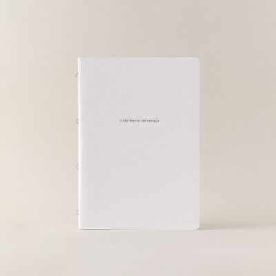 A4-Omega-Heftnotizbuch Weiß (glatt)