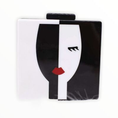 The Face Clutch__Black & White