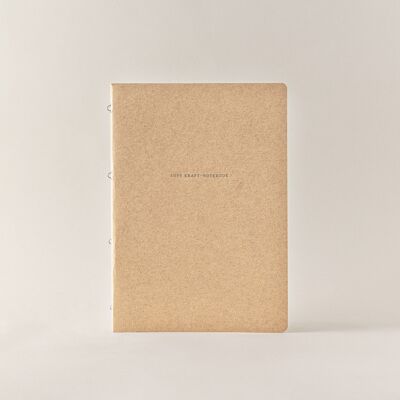 A4 omega staple notebook Kraft (Smooth)