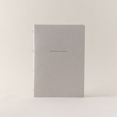 Libreta grapa omega A4 · Gris (Cuadrícula)