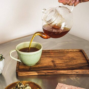 Théière en verre borosilicaté 800 ml par Charbrew - Avec passoire à thé pour thé en vrac ou sachets de thé 2