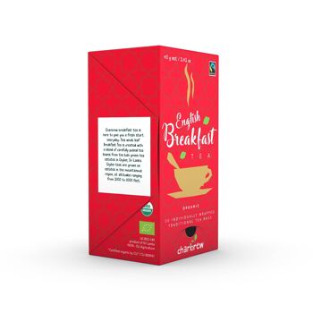 Thé petit-déjeuner anglais biologique par Charbrew - 20 sachets de thé emballés individuellement 4