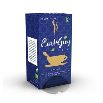 Thé Earl Grey biologique par Charbrew - 20 sachets de thé emballés individuellement 3