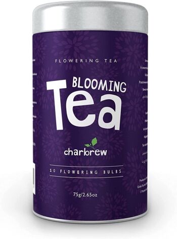 10 ampoules à thé en fleurs par Charbrew - Différentes fleurs de thé en fleurs scellées individuellement sous vide
