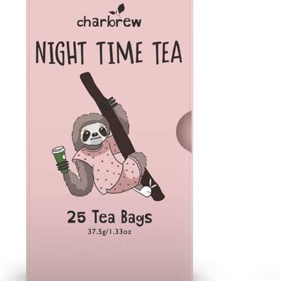 Tè notturno decaffeinato di Charbrew - 100 bustine di tè decaffeinato naturalmente per un buon sonno e relax