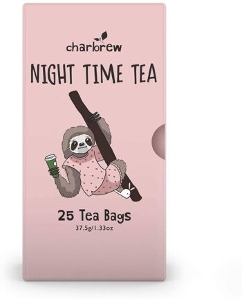 Thé nocturne décaféiné par Charbrew - 100 sachets de thé naturellement décaféinés pour un bon sommeil et une relaxation 1