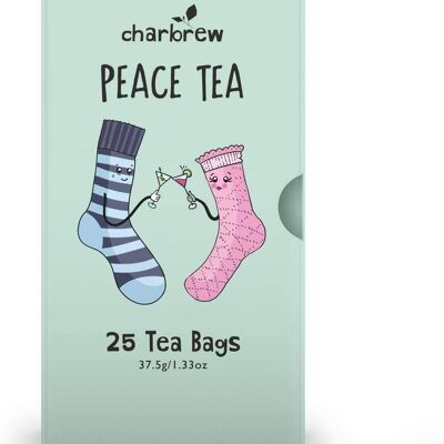 Thé de paix décaféiné par Charbrew - 100 sachets de thé naturellement décaféiné pour soulager le stress et l'anxiété
